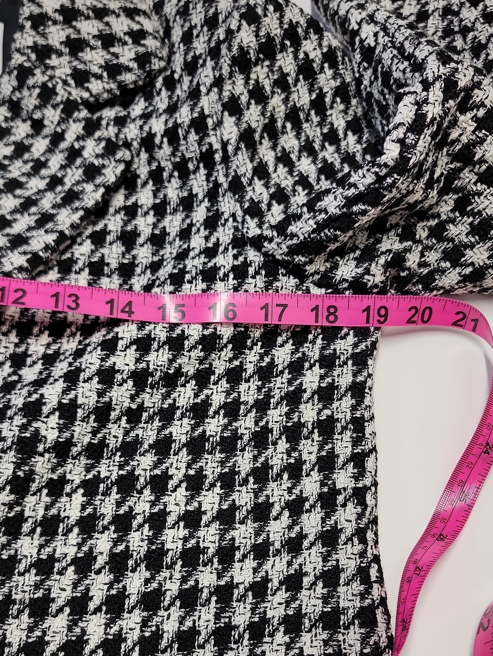 Maison d'Amélie Houndstooth Cropped Blazer Jacket - Black & White Sz 4 Perfect - Picture 12 of 14